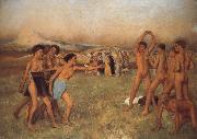 Germain Hilaire Edgard Degas Young Spartans Exercising Spain oil painting artist